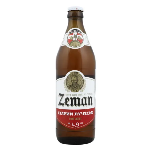 Пиво 0.5л 4.9% світле фільтроване пастеризоване Старий Лучеськ Zeman пл