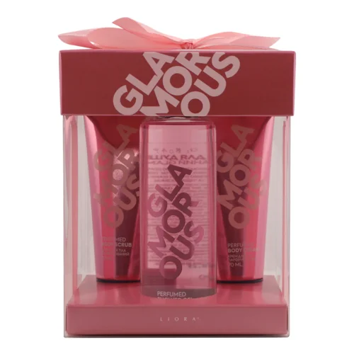 Гель для душу Glamorous 150мл + Крем для тіла 70мл + Скраб для тіла 70мл, Ліора