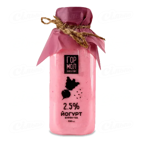 Йогурт «Гормолзавод №1» буряк-чіа 2,5%, 330г