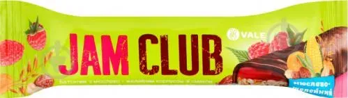 Батончик з мюслево-желейним корпусом зі смаком малини JAM CLUB