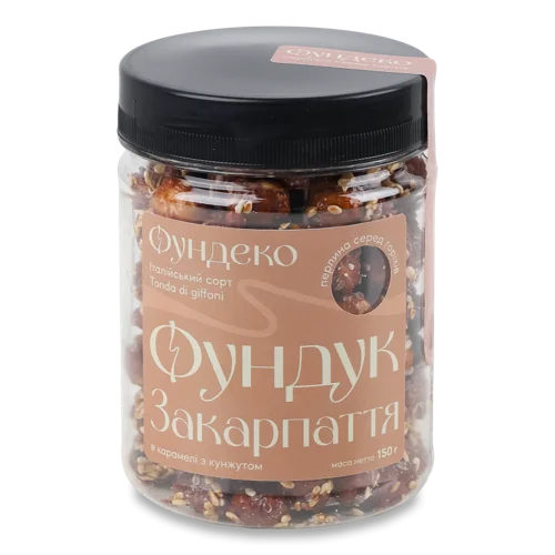 Фундук В Карамелі З Кунжутом, В/ґ, П/б 150г