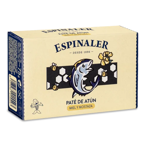 Паштет Вищого Ґатунку Espinaler З Жовтого Тунця З Медом І Гірчицею, 100 Г