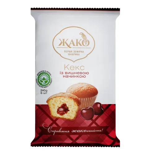 Кекс з вишневою начинкою Жако м/у 240г