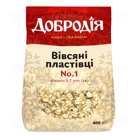 Пластівці вівсяні Добродія № 1 400г