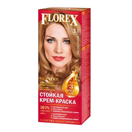 Крем-фарба Florex для волосся світло-русий колір