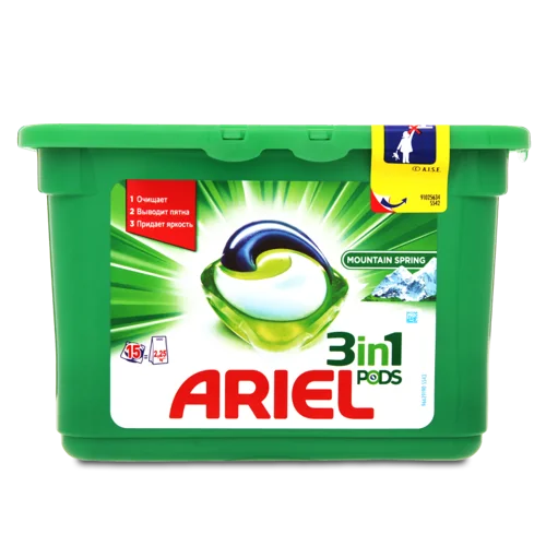 Пральні капсули Mountain Spring 3в1 Ariel, 15 шт
