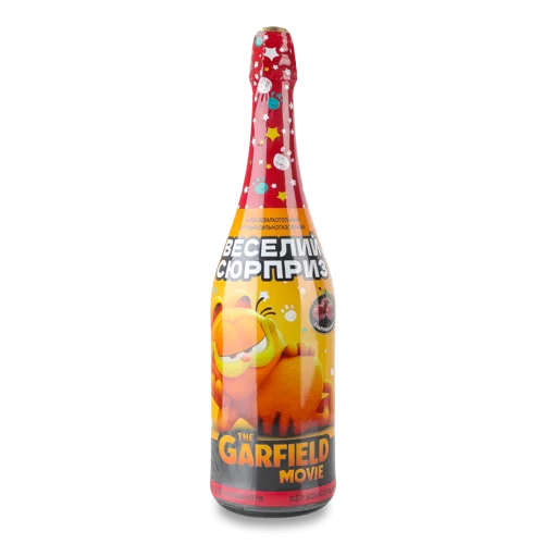 Безалкогольний Сильногазований Соковий Напій Веселий Сюрприз The Garfield Movie, скляна банка 0.75л
