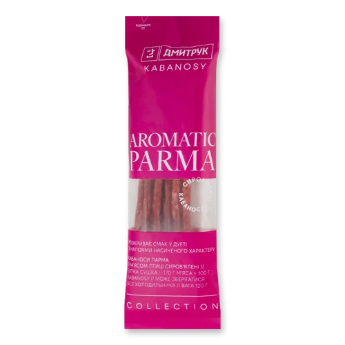 Кабаноси З М'ясом Птиці Aromatic Parma Дмитрук, сиров'ялені, в/к, 120г