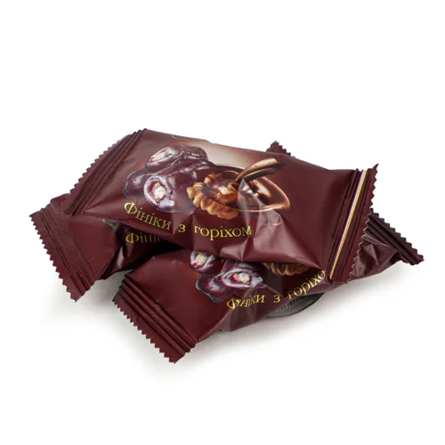 Цукерки Глазуровані Фініки З Горіхом В/ґ, 1 кг