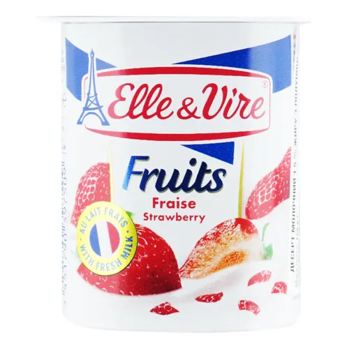 Десерт молочний 1.5% Полуниця Elle&Vire ст 125г