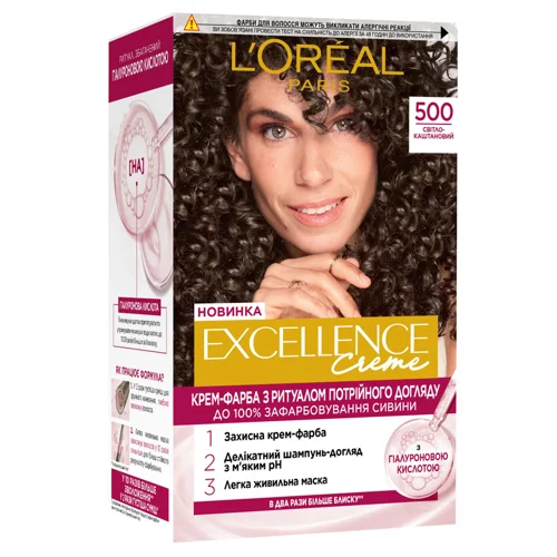Фарба для волосся L'Oreal Paris Excellence Creme 5.00 Світло-каштановий