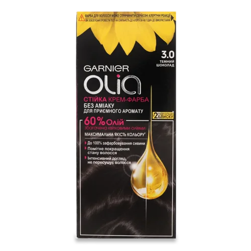 Крем-фарба Для Волосся Стійка Без Аміаку Olia №3 Garnier, 1шт