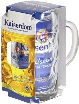 Подарунковий набір пиво Kaiserdom Pilsener Krugset світле фільтроване 4.7 % 1 л + кружка 1 л