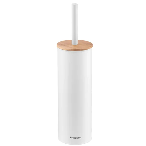 Йоржик для унітазу з підставкою Ardesto Minimalism білий 9,5*27,5/38см