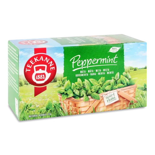 Чай Трав'яний Peppermint, Вищого Ґатунку, Картонна Упаковка, 20х2.25г