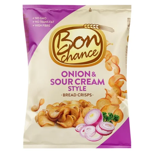 Чипси хлібні Bon Chance зі сметаною та цибулею 120г