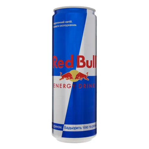 Напій енергетичний безалкогольний сильногазований з таурином Energy drink Red Bull з/б 473мл