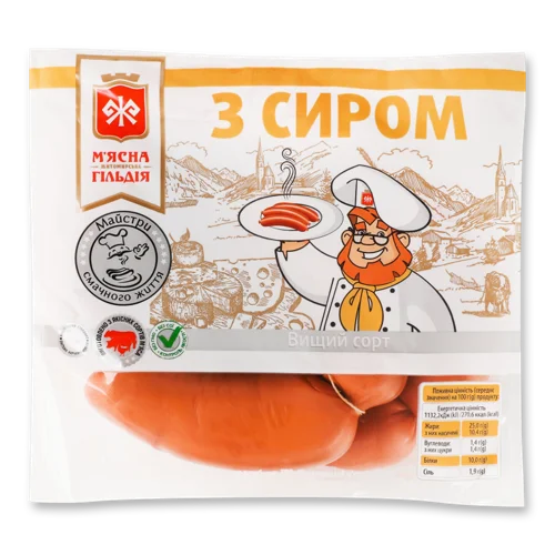 Сардельки З Сиром Варені М'ясна Гільдія, кг