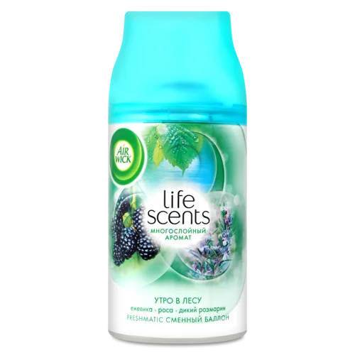 Балон Змінний Для Автоматичного Освіжувача Повітря Ранок у Лісі Life Scents Air Wick, 250мл