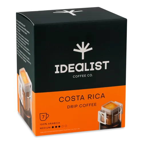 Кава Натуральна Мелена В Дріп-Пакеті Costa Rica Idealist Coffee Co, к/у 7х12г