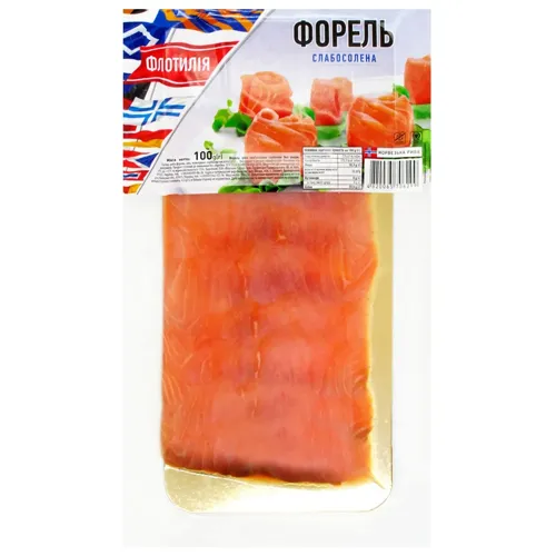 Форель Флотилія філе шматок без шкіри слабосолений вакуумна упаковка 100г