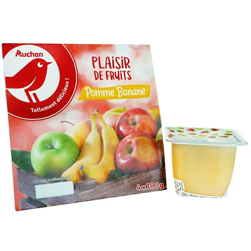 Пюре фруктове Auchan Яблуко-банан 100г