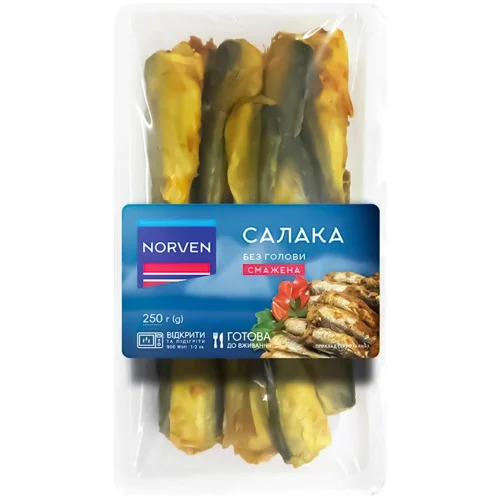 Салака Norven смажена без голови в паніровці 250г
