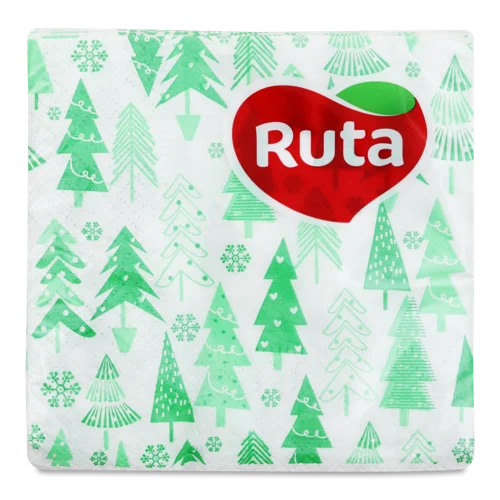 Серветки Паперові 2-Шарові 24х24см Ruta, 40шт