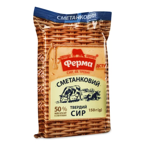 Сир Ферма Сметанковий брикет 50%, 150 г