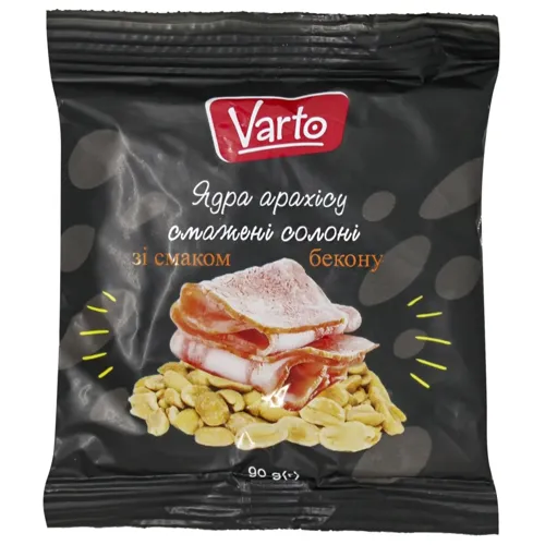Горіхи Varto Ядра арахісу зі смаком бекону 90г