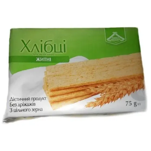 Хлібці Лавка Здоров'я Хрусткі дієтичні житні 75г