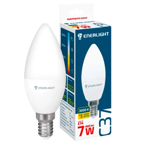 Лампа світлодіодна Enerlight 7W E14 C37