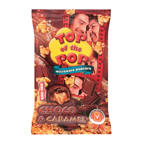 Попкорн Top of Pop для мікрохвильової печі зі смаком карамелі 100г