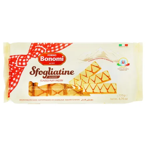 Печиво Bonomi Sfogliatine Glassate листкове 135г