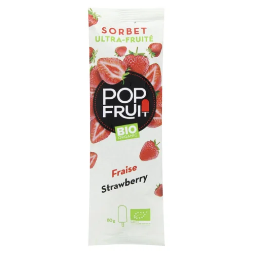 Сорбет Pop Fruit з полуницею органічний 80г