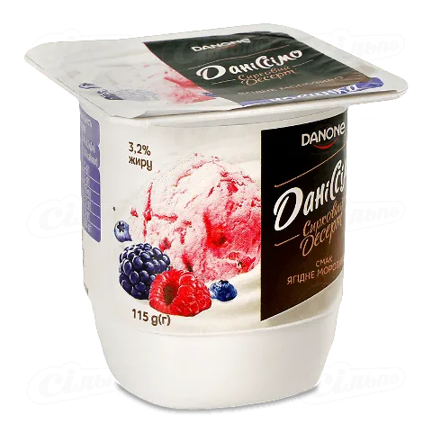 Десерт сирковий «Даніссімо» «Ягідне морозиво» 3,2%, 115г