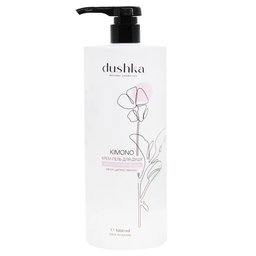 Крем-гель для душу Dushka Kimono Квіти, цитрус, мускус 1л