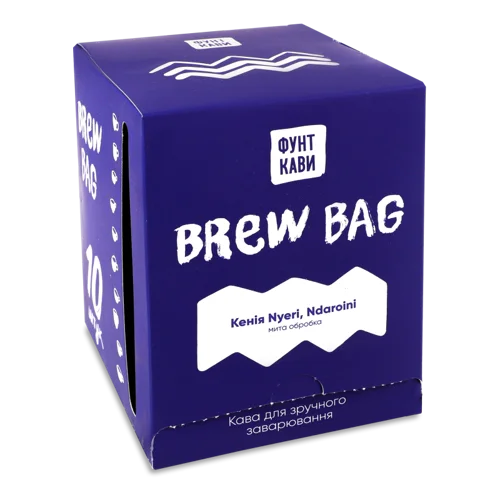 Кава Натуральна Смажена Мелена Кенія Nyeri Ndaroini, к/у 10х11г