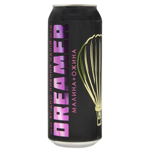 Напій пивний Dreamer Малина-ожина нефільтрований 4,3% 0,5л
