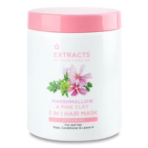 Маска для Волосся 3в1 Marshmallow & Pink Clay Extracts, Superdrug, 300мл