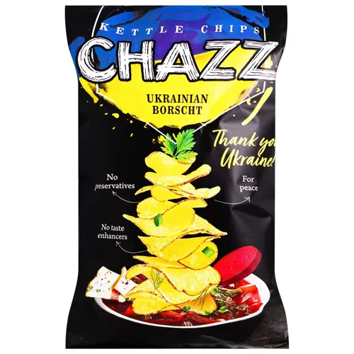 Чіпси Chazz картопляні зі смаком українського борщу 90г