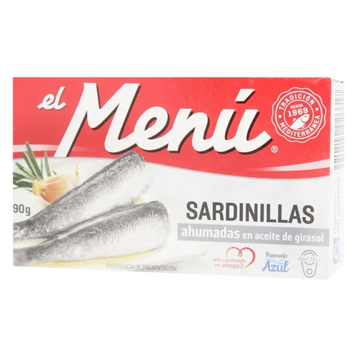 Сардини El Menu копчені в соняшниковій олії 90г