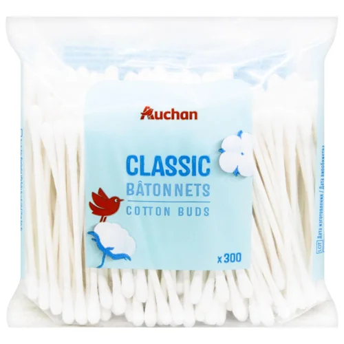 Ватні палички Auchan 300шт
