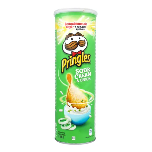 Чіпси картопляні зі смаком сметани та цибулі Pringles 165г