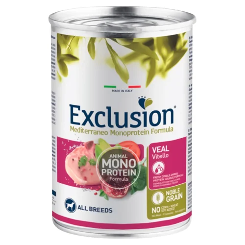 Корм вологий Exclusion Adult з телятиною для собак всіх порід 400г