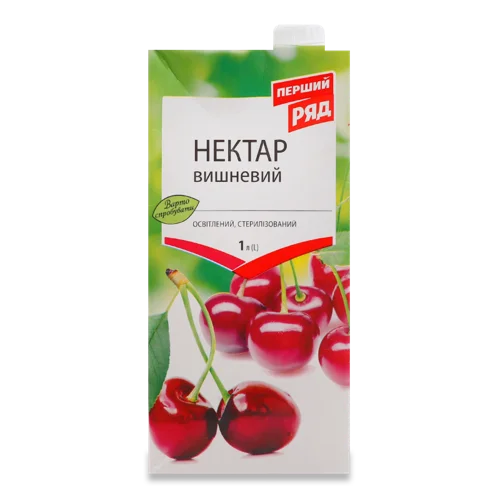 Нектар Освітлений Стерилізований Вишневий, т/п 1л