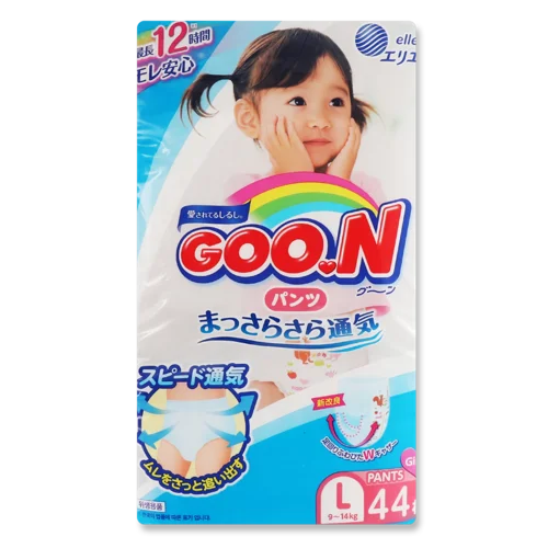Дитячі Трусики-Підгузники для Дівчаток 9-14 кг Goo.N, 44 шт, в/ґ
