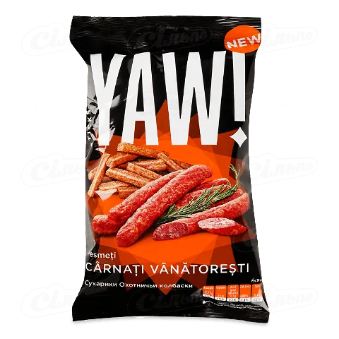 Сухарики Yaw! зі смаком мисливських ковбасок, 60г