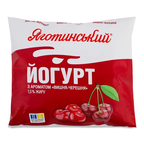 Йогурт Вишня-черешня 1.5% Яготинський м/у, в/ґ, 400г