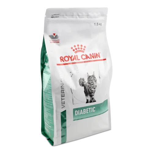 Корм сухий повнораціонний дієтичний для дорослих котів Diabetic Veterinary Royal Canin, в/ґ, 1.5кг